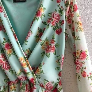 Floor Length Maxi Summer Floral Dress